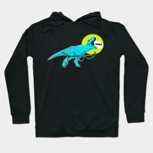 Retro dinosaur screaming (tortoise) Hoodie